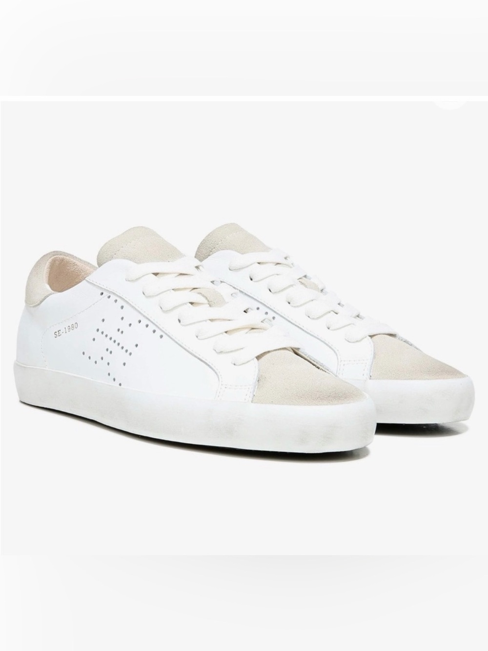Sam Edelman Aubrie Sneakers Sz 9M White Leather Travel Classic Gorpcore